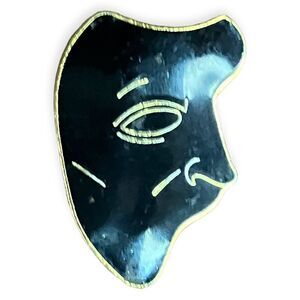 Albert Elovitz Vintage Phantom Of The Opera Black‎ Enamel Pinback Pin Brooch